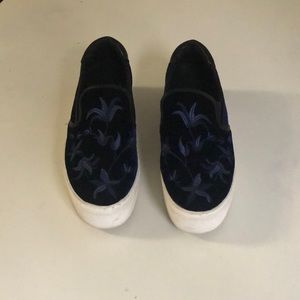 Kenneth Cole Women’s Platform Velvet Sneakers